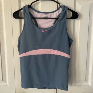 Nike Grayish blue and Pink Athletic Tank